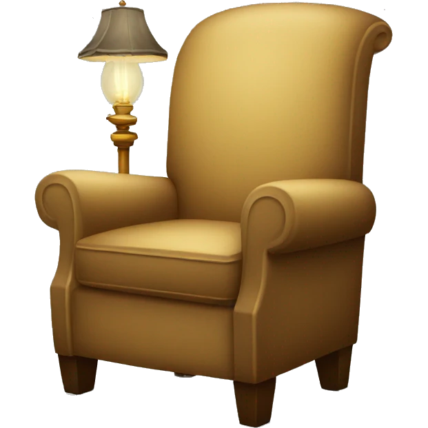 a chair with a lamp attached to the top emoji