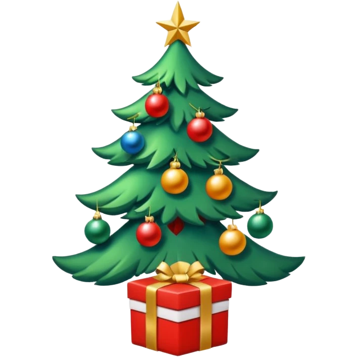 Árvore de natal,bolas de colocar na árvore, presente  emoji