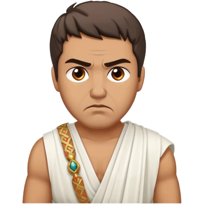evil man with greek dress toga emoji