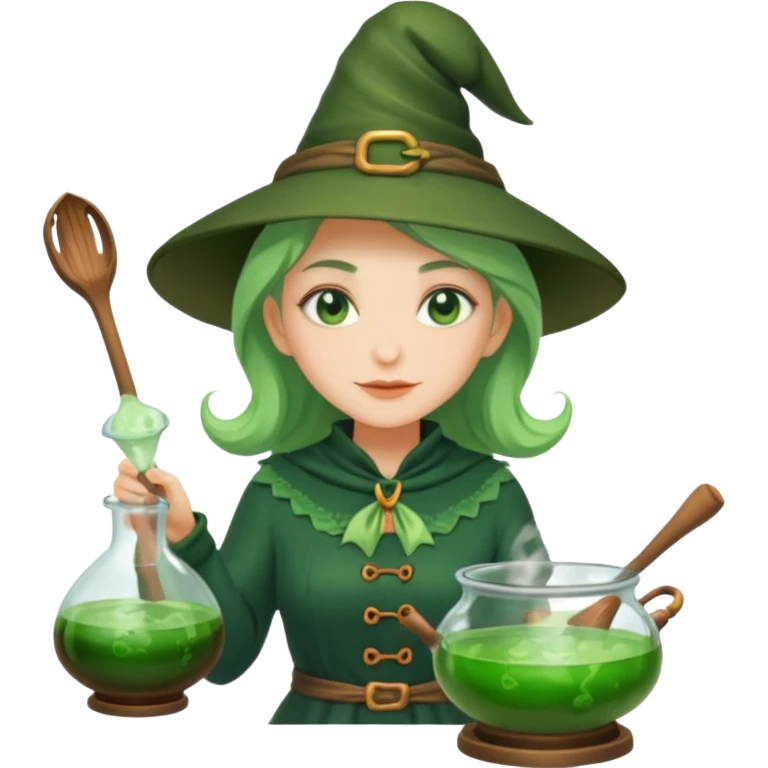 green witch cooking potion emoji