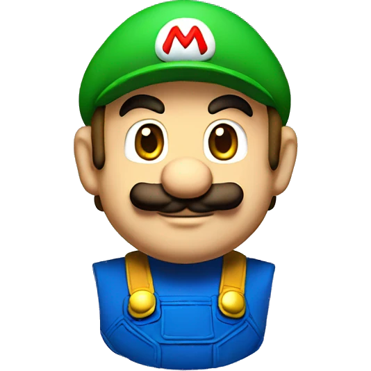 Mario with a  emoji