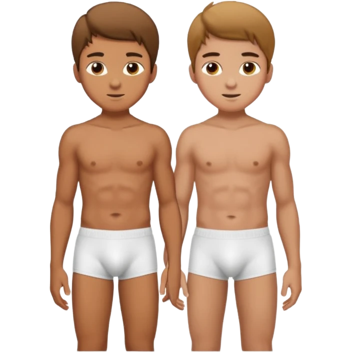 A teenage boy in briefs emoji