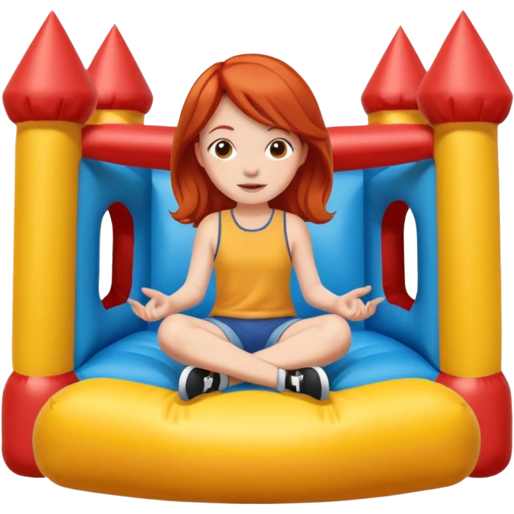 redhead girl-sitting-in-bouncy-house emoji