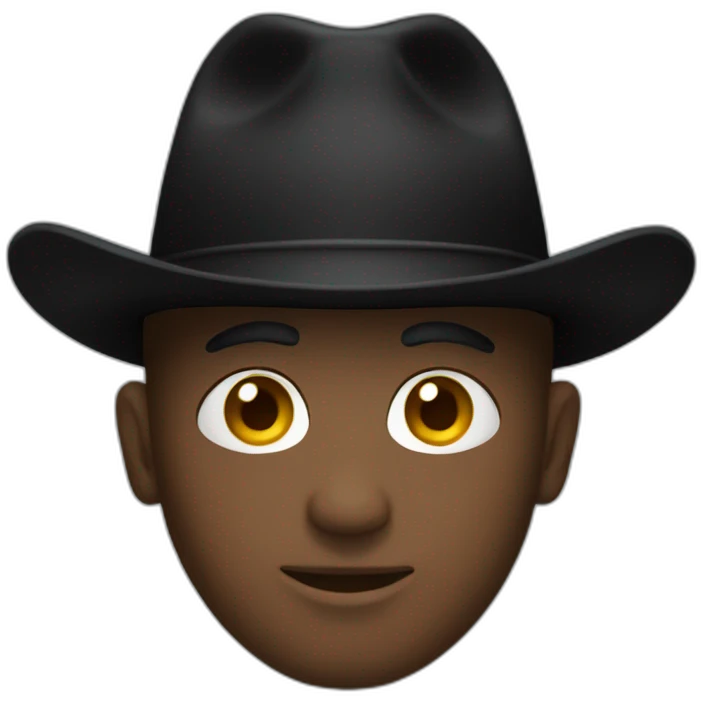 black hat only emoji