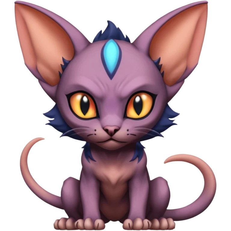 Noivern-Sphynx-Noibat-Torracat-Lykoi-fusion emoji