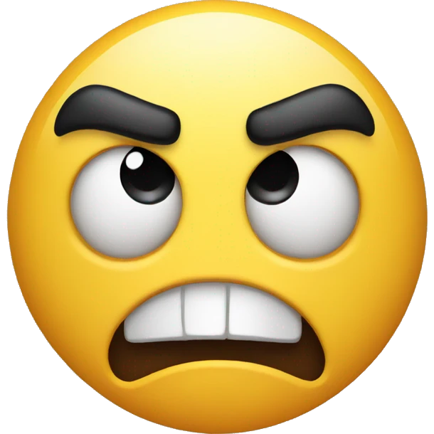 Angry face emoji