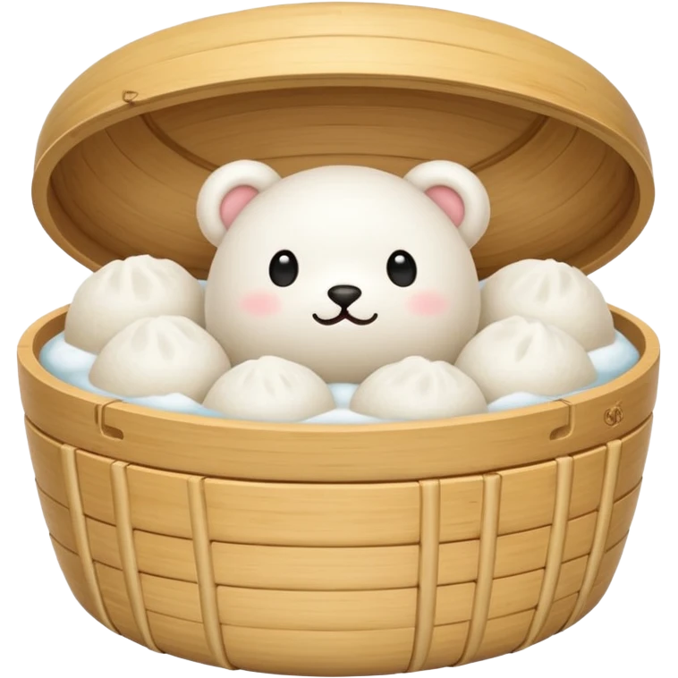 bao in bamboo steamer emoji