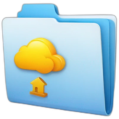 Folder with cloud storage emoji