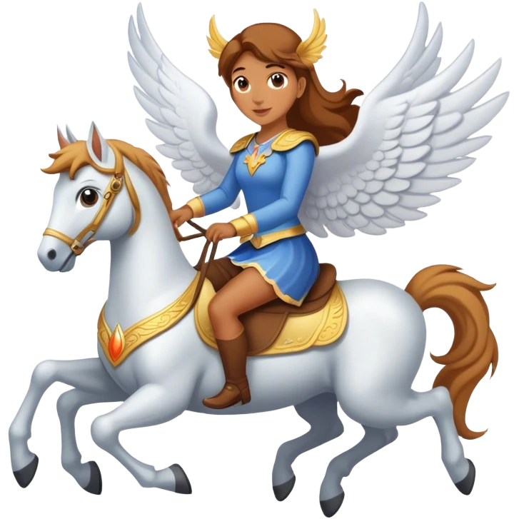 mujer cabalgando un pegazo emoji