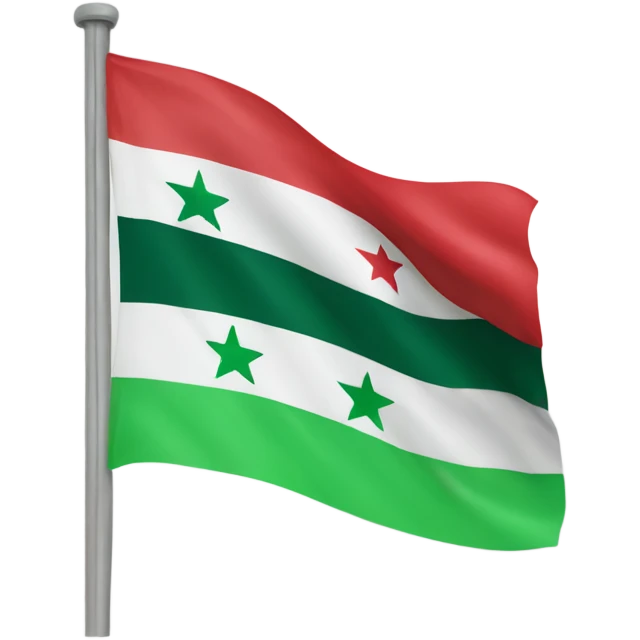 Syria flag with green on top  emoji