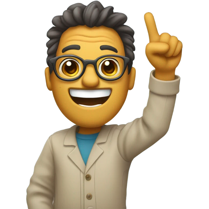 Dork waving hello emoji