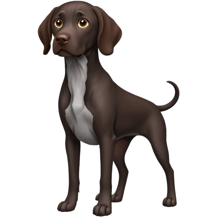 black German shorthair pointer dog sitting emoji