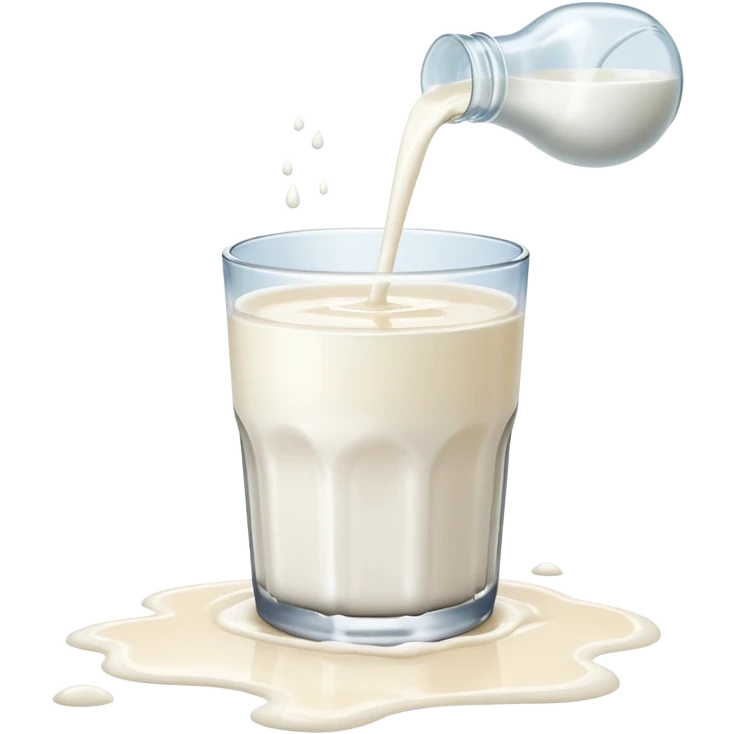 glass of milk spill on floor emoji