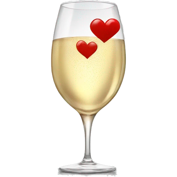 Red heart with champagne glass inside  emoji