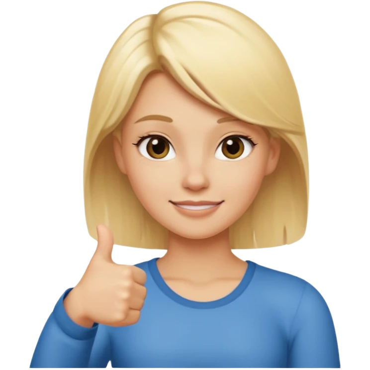 blond girl doing thumbs up sign sassy emoji