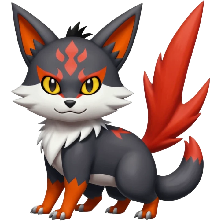 Nargacuga-Zangoose-Litten-Torracat-fusion-Fakemon-Pokémon-creature  emoji