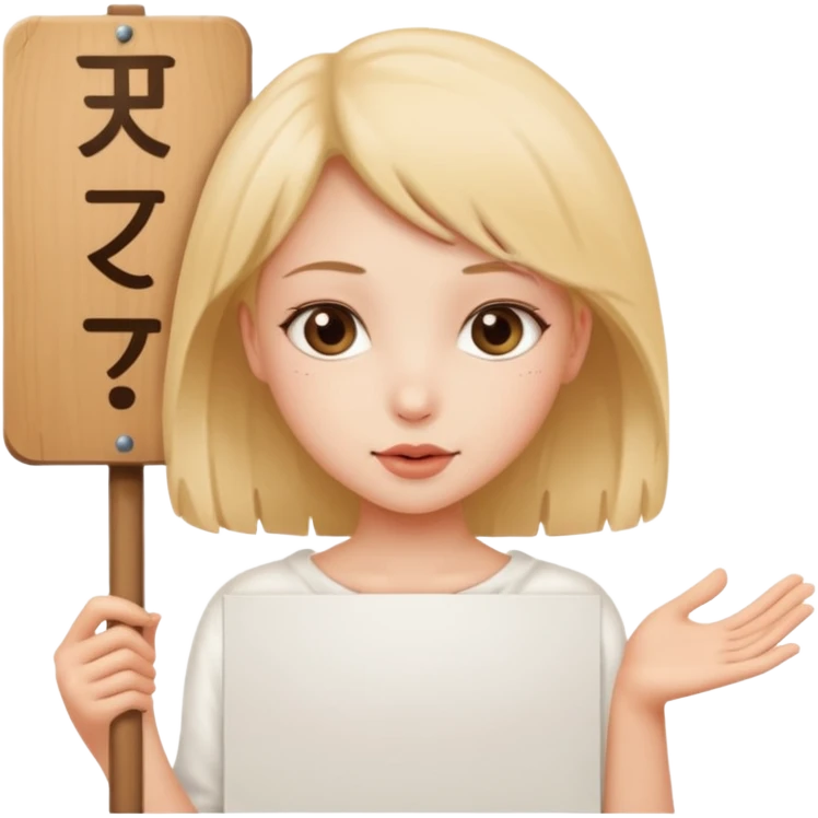 Полностью голая девушка без одежды держит табличку с надписью Panchan emoji