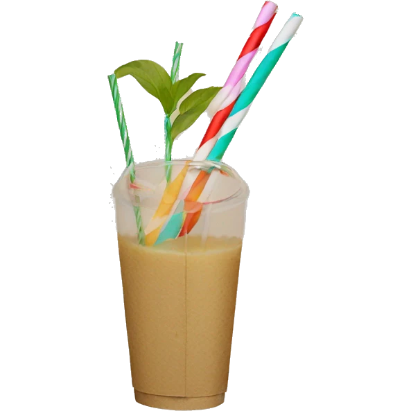 Colored Paper straw emoji
