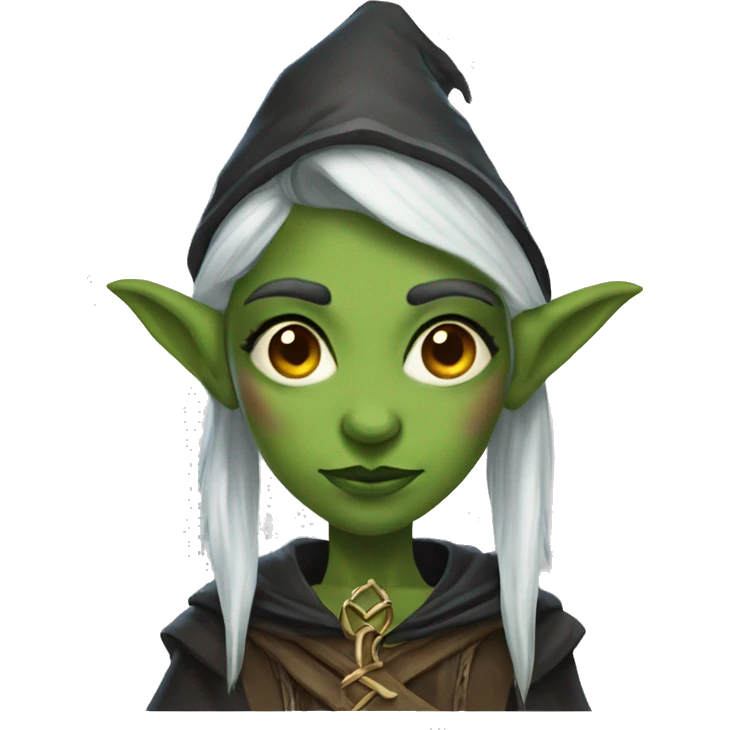 half-orc female wizard necromancer emoji