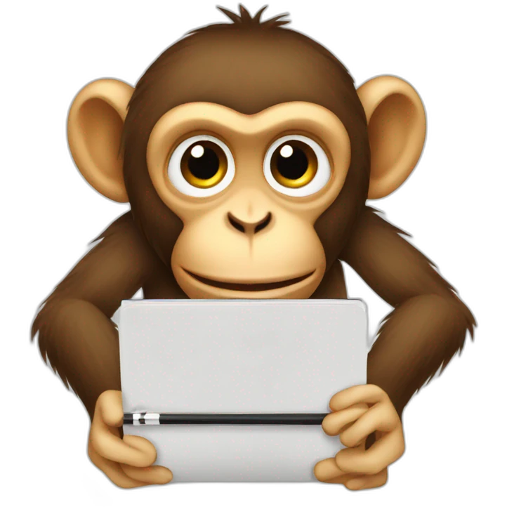 Monkey and notebook emoji