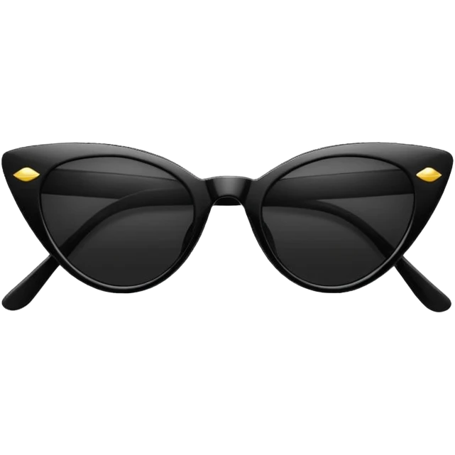 Skinny cateye black sunglasses emoji