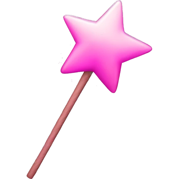 Pink star wand emoji