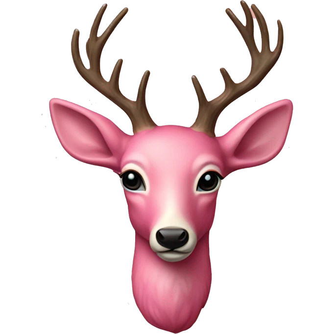 pink deer antique emoji