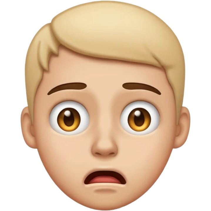 Can you make a shocked face that kinda looks disgusted but make it look like an iPhone emoji emoji