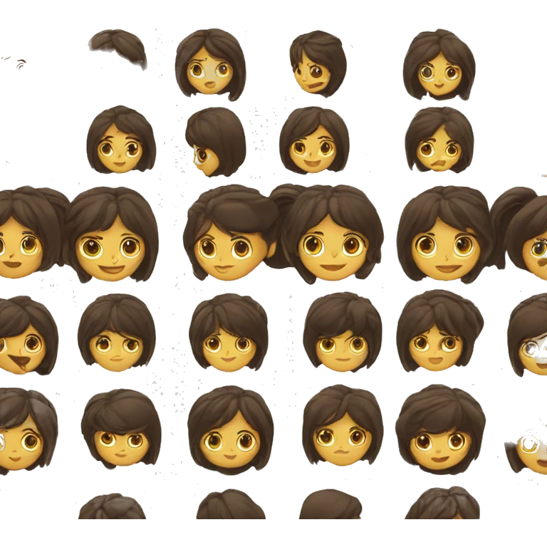 morena cabelo liso emoji