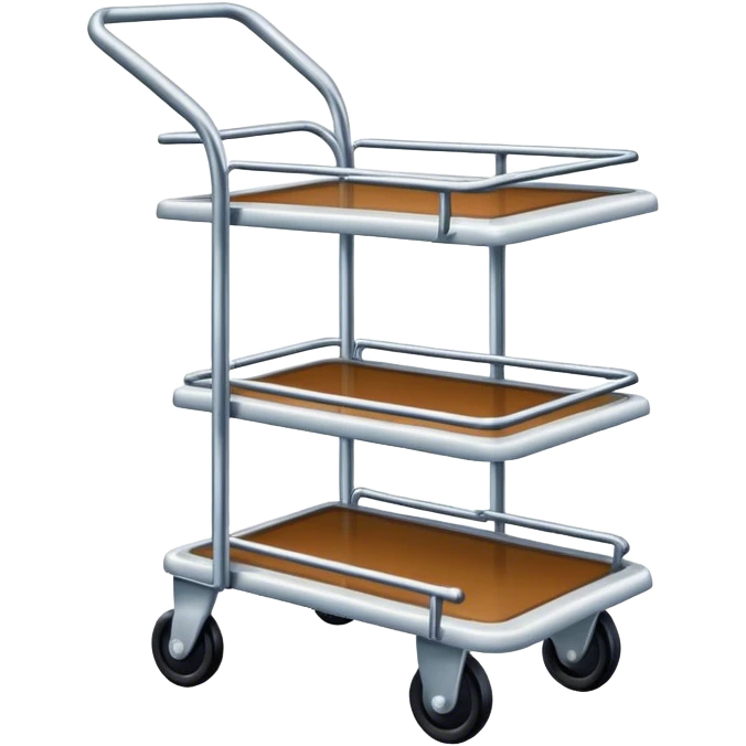 hotel trolley with only one platform at the bottom emoji