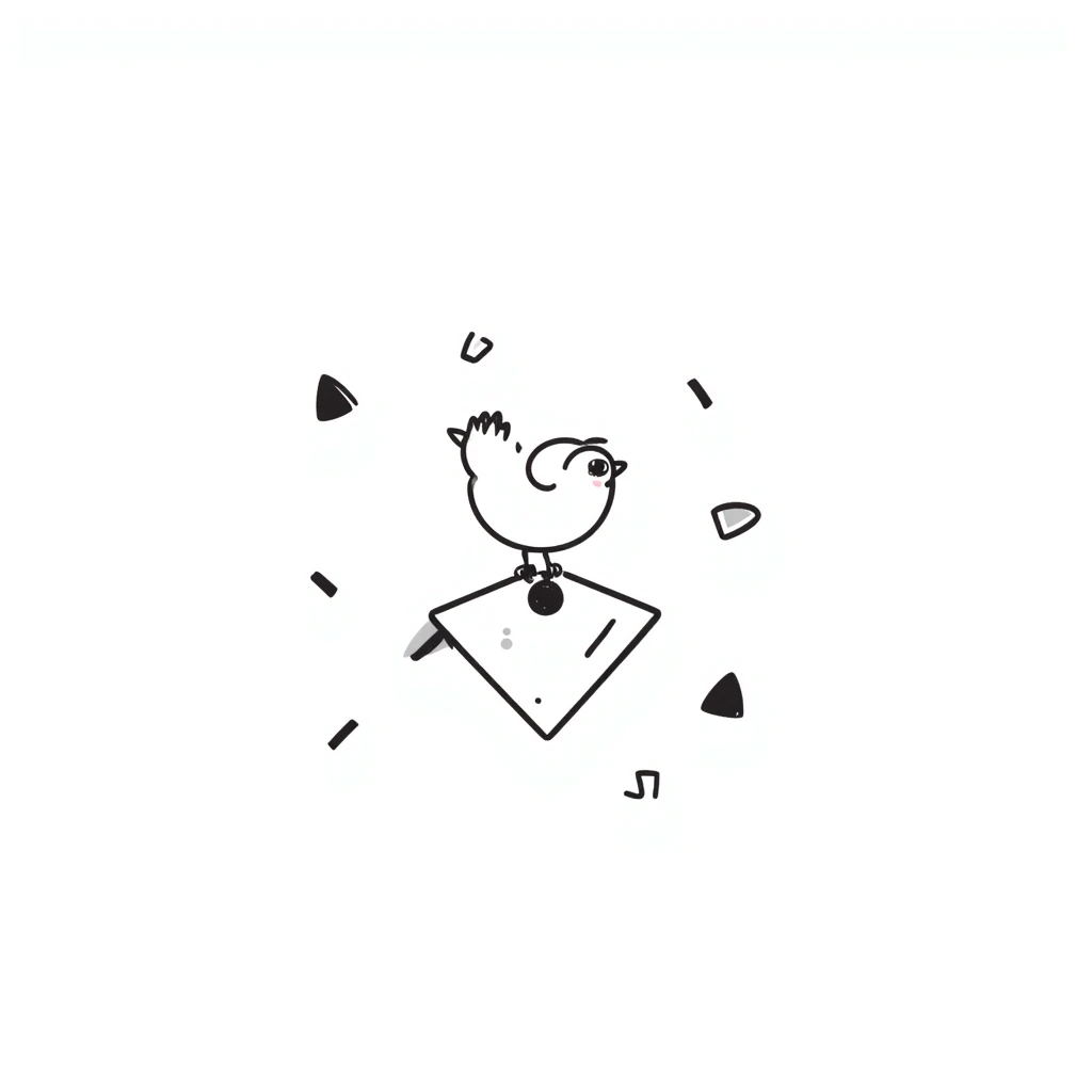 playful dove with a chat bubble, game-like setting emoji
