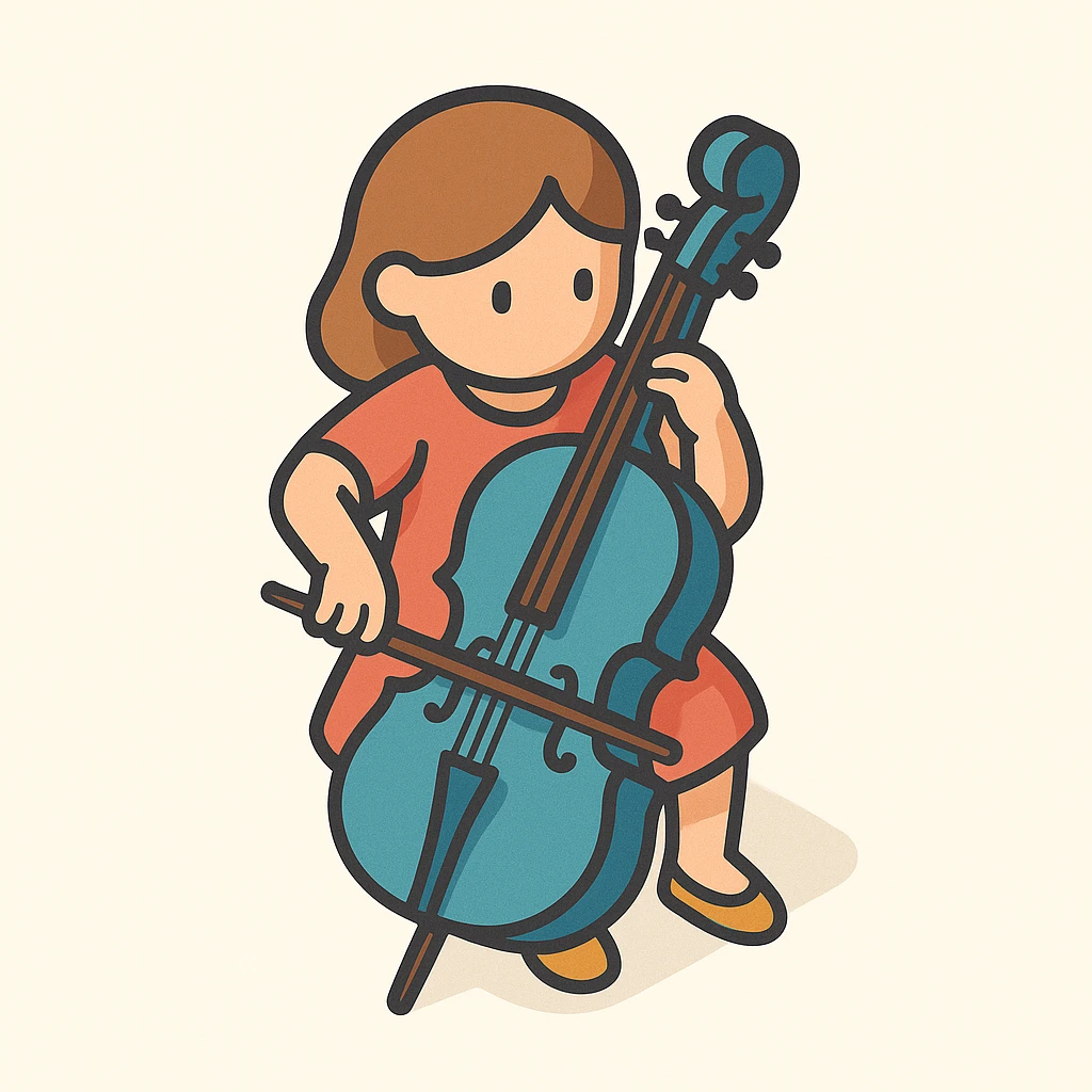 girl playing cello emoji