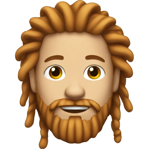 Men with redblond Dreadlocks and beard  emoji