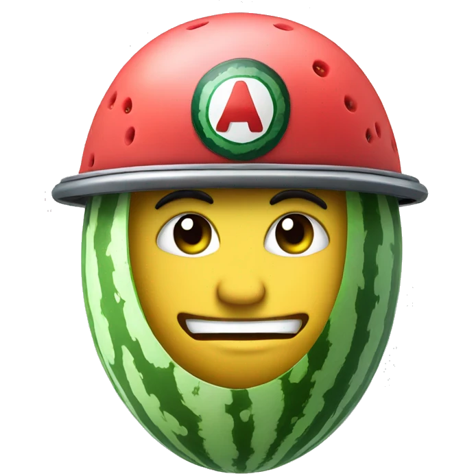 watermelon in solder helmet emoji