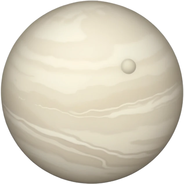 Venus planet emoji, pale grey sphere, subtle milky-white blurred surface, no visible features, simple and round emoji