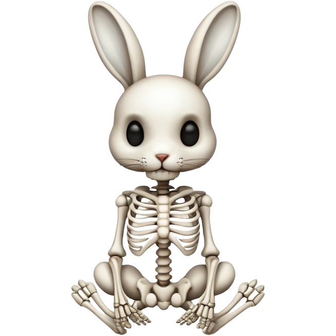 Bunny skeleton emoji