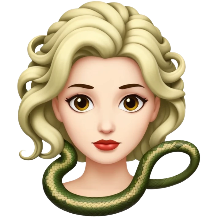 A lady with snake as hair emoji