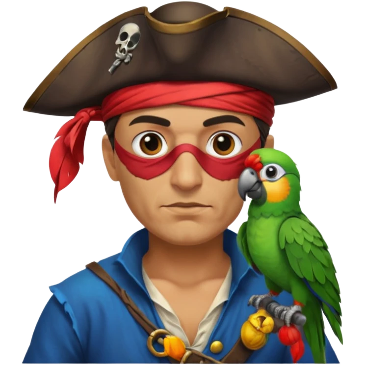 pirate and parrot emoji