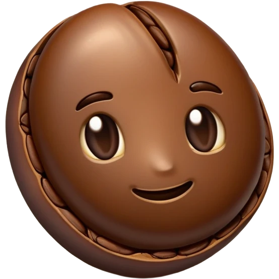 a brown coffee bean, kahve çekirdeği emoji