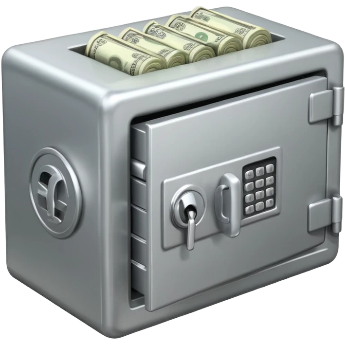 Money safe with money  emoji