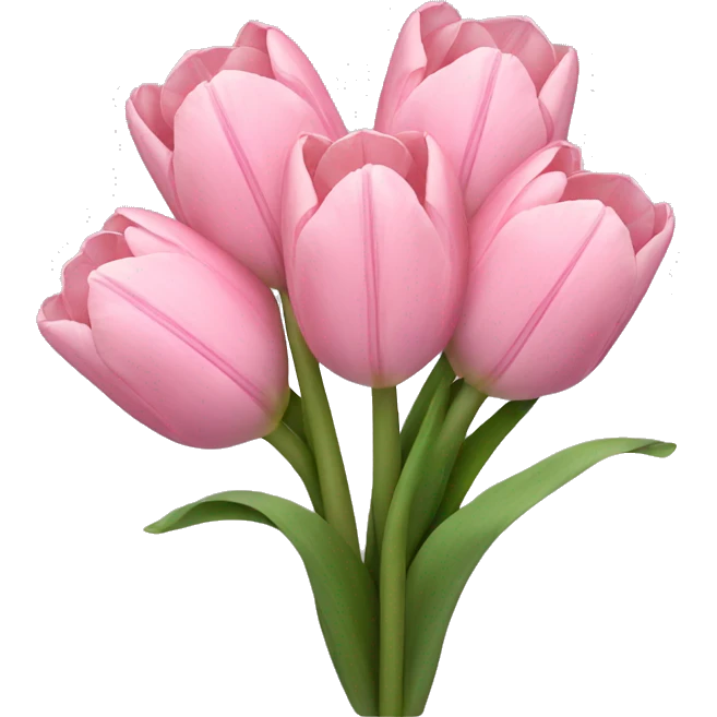 pastel pink tulip bouquet emoji