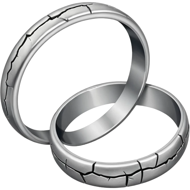 Broken wedding ring  into two parts  emoji