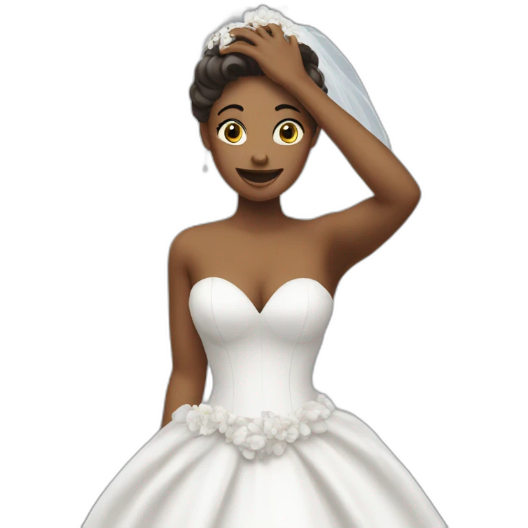 bride throwing up emoji