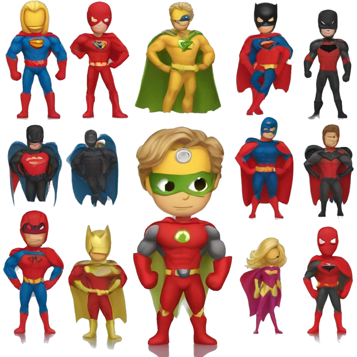 superhero with ihpone emoji