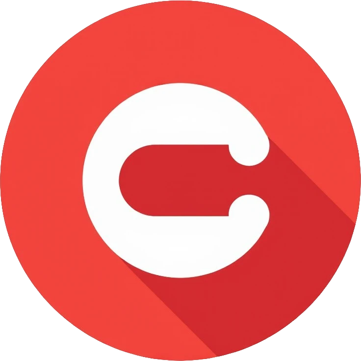 minimal red circle logo, extremely simple emoji