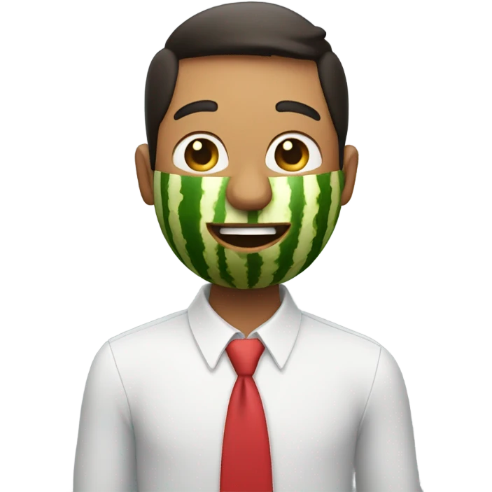 man holding watermelon  emoji