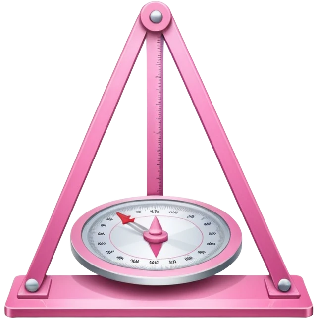 mac os icon Architect's scale, protractor, triangle, pink emoji