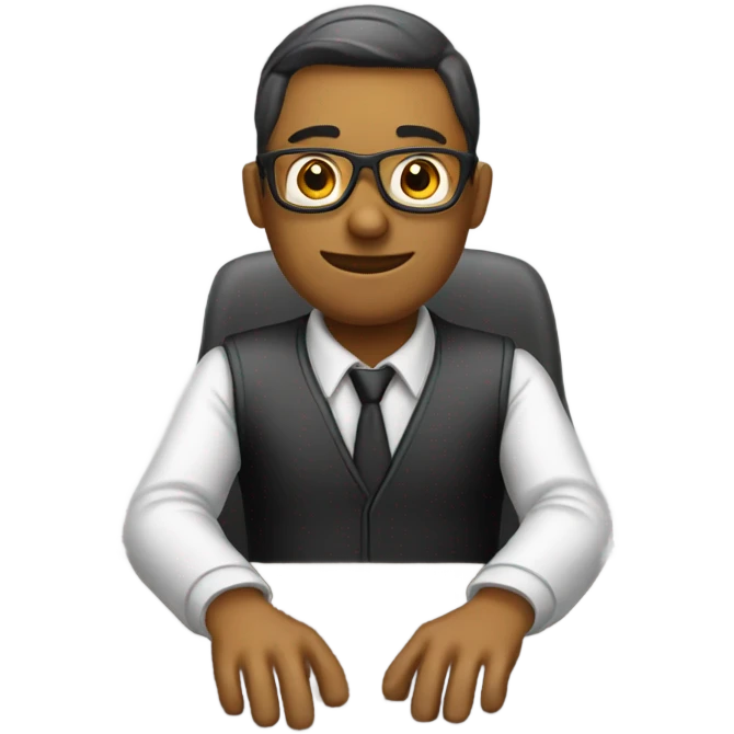 programmer sitting at table emoji