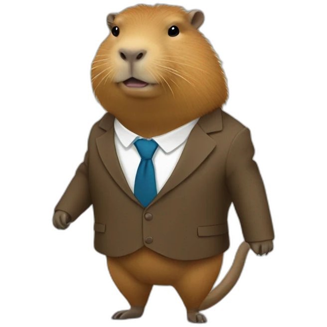 Capybara-in-suit emoji