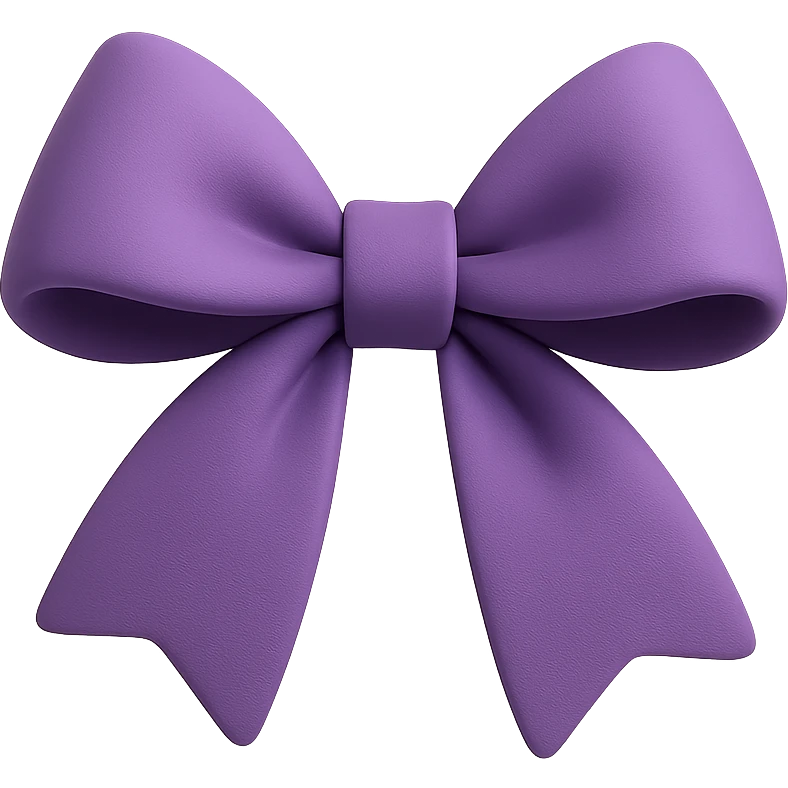 Purple bow emoji